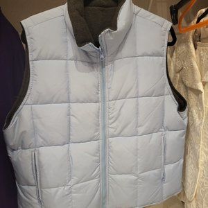 Reversible Winter vest blue and gray